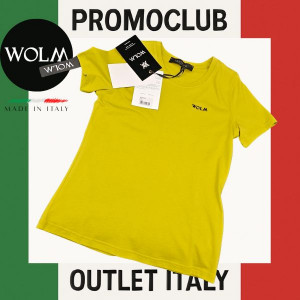 Мъжка тениска WOLM, LIME, 100% памук, размер S, Италия